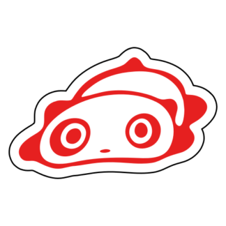 Floppy Panda Sticker (Red)